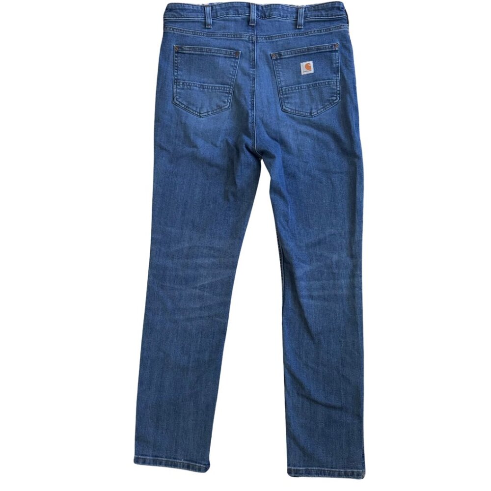 Carhartt Slim Fit Denim Blue Jeans Women's Size 12 Regular - Picture 3 of 4
